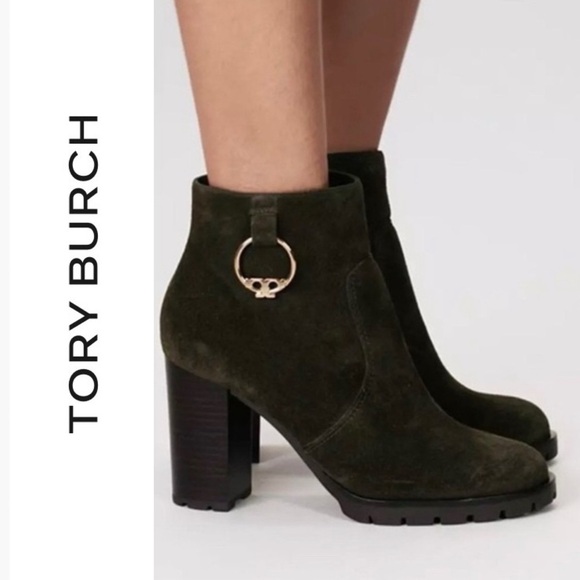 Tory Burch Sofia Lug Sole Heeled Booties - Picture 1 of 14